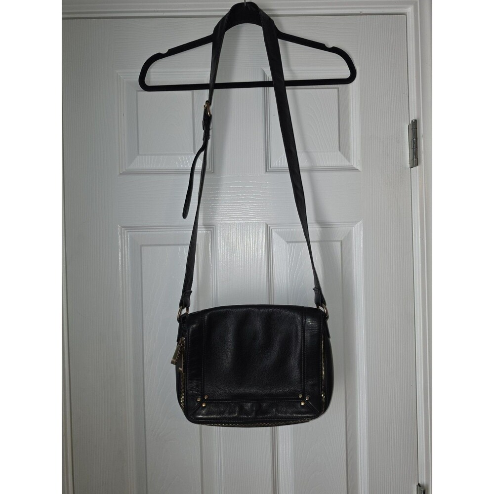 Mercer & Madison Black Leather Crossbody Ajustable Strap